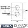 Bristan Qube Dual Control Shower Valve Diverter Dimensions